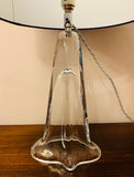 1960s Belgium Clear Glass Table Lamp