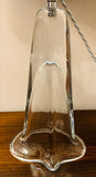 1960s Belgium Clear Glass Table Lamp