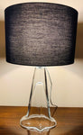1960s Belgium Clear Glass Table Lamp