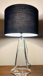 1960s Belgium Clear Glass Table Lamp
