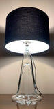 1960s Belgium Clear Glass Table Lamp