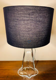 1960s Belgium Clear Glass Table Lamp