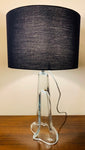1960s Belgium Clear Glass Table Lamp