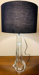 1960s Belgium Clear Glass Table Lamp