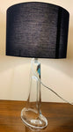 1960s Belgium Clear Glass Table Lamp
