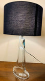 1960s Belgium Clear Glass Table Lamp