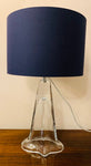 1960s Belgium Clear Glass Table Lamp