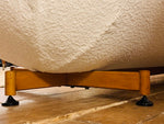1960s Greaves and Thomas Egg Sofa in White Boucle Fabric