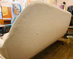 1960s Greaves and Thomas Egg Sofa in White Boucle Fabric
