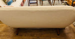 1960s Greaves and Thomas Egg Sofa in White Boucle Fabric