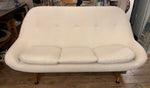 1960s Greaves and Thomas Egg Sofa in White Boucle Fabric