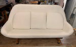 1960s Greaves and Thomas Egg Sofa in White Boucle Fabric
