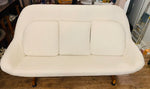 1960s Greaves and Thomas Egg Sofa in White Boucle Fabric