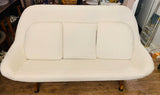1960s Greaves and Thomas Egg Sofa in White Boucle Fabric