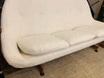 1960s Greaves and Thomas Egg Sofa in White Boucle Fabric