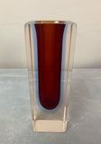 1960s Italian Murano Sommerso Glass Vase