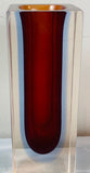 1960s Italian Murano Sommerso Glass Vase