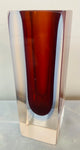 1960s Italian Murano Sommerso Glass Vase