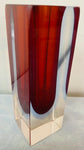 1960s Italian Murano Sommerso Glass Vase