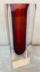 1960s Italian Murano Sommerso Glass Vase