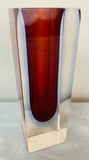 1960s Italian Murano Sommerso Glass Vase