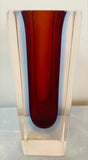 1960s Italian Murano Sommerso Glass Vase