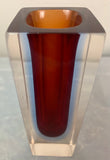 1960s Italian Murano Sommerso Glass Vase