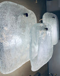1960s J.T Kalmar Iced Glass Wall Lights