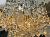 1970s Kalmar Two-Tier Iced Glass Chandelier