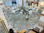 1970s Kalmar Two-Tier Iced Glass Chandelier