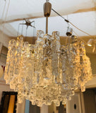 1970s Kalmar Two-Tier Iced Glass Chandelier