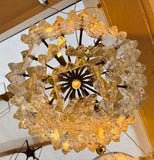 1970s Kalmar Two-Tier Iced Glass Chandelier