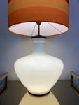 1970s Belgium White Illuminated Glass Lamp Base