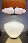 1970s Belgium White Illuminated Glass Lamp Base