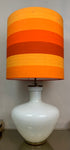 1970s Belgium White Illuminated Glass Lamp Base