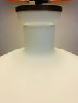 1970s Belgium White Illuminated Glass Lamp Base