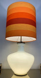 1970s Belgium White Illuminated Glass Lamp Base