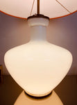 1970s Belgium White Illuminated Glass Lamp Base