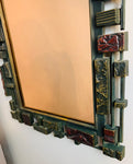 1970s Brutalist American Syroco Bronzed Mirror