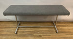 1970s Chrome & Grey Boucle 3-Seater Bench