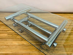 1970s French Stacked Tubular Chrome Coffee Table