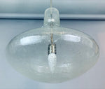 1970s German Doria Bubbled Glass Hanging Light