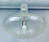 1970s German Doria Bubbled Glass Hanging Light