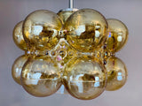 1970s Helena Tynell Bubble Glass & Chrome Pendant