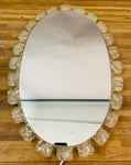 1970s Illuminated Hillebrand Lucite Oval Wall Mirror