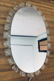 1970s Illuminated Hillebrand Lucite Oval Wall Mirror