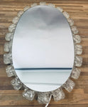 1970s Illuminated Hillebrand Lucite Oval Wall Mirror