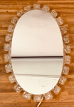 1970s Illuminated Hillebrand Lucite Oval Wall Mirror