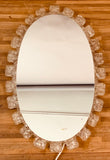 1970s Illuminated Hillebrand Lucite Oval Wall Mirror