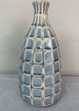 1970s Keramik Style Pale Blue Squares Vase